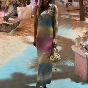 Missoni metallic-effect sleeveless midi dress- no tag